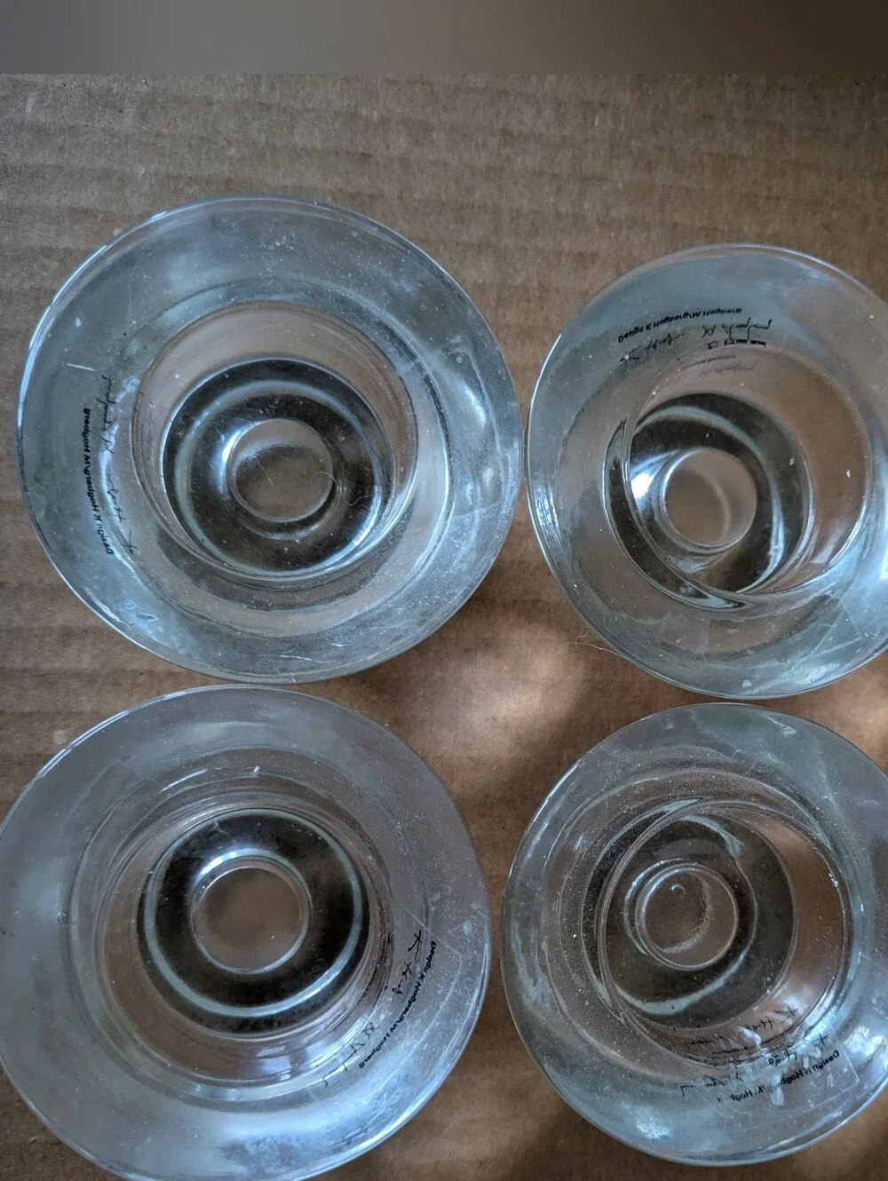 Candle Clear Glass Tealight Candle Holders Set of 4 Includes Candles